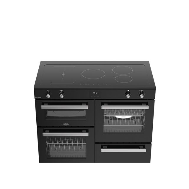 Belling Cookcentre 110cm 5 Zone Induction Hob Double Oven Electric Range Cooker