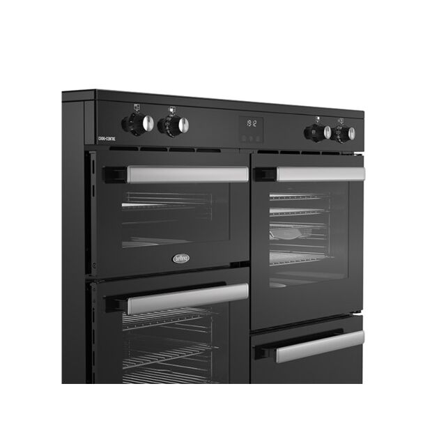 Belling Cookcentre 110cm 5 Zone Induction Hob Double Oven Electric Range Cooker
