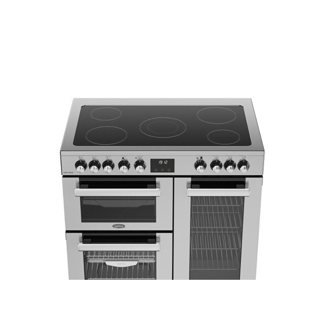 Belling Cookcentre 90cm 5 Zone Ceramic Hob Double Oven Electric Range Cooker