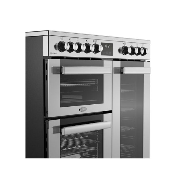 Belling Cookcentre 90cm 5 Zone Ceramic Hob Double Oven Electric Range Cooker