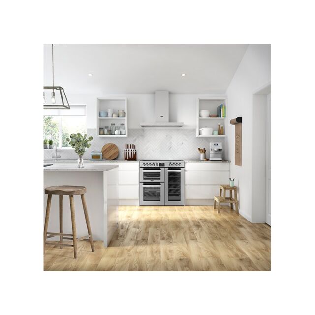 Belling Cookcentre 90cm 5 Zone Ceramic Hob Double Oven Electric Range Cooker