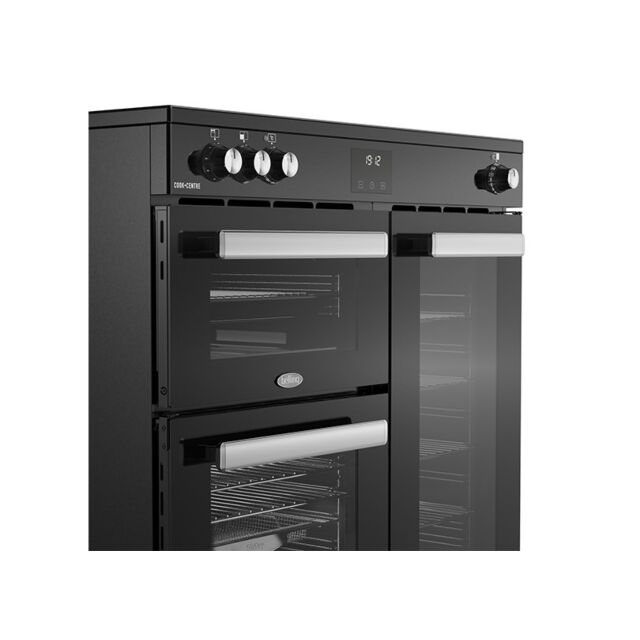 Belling Cookcentre 90cm 5 Zone Induction Hob Double Oven Electric Range Cooker