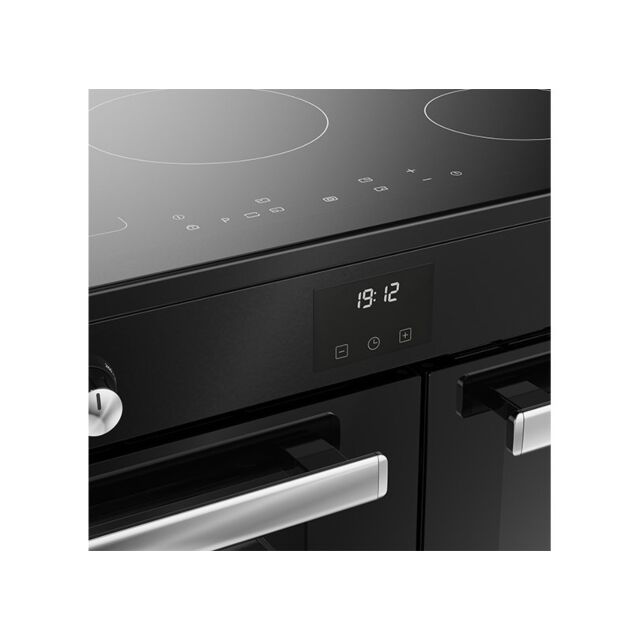 Belling Cookcentre 90cm 5 Zone Induction Hob Double Oven Electric Range Cooker
