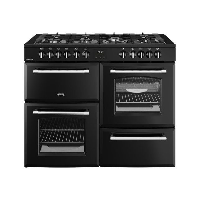 Belling Farmhouse 110cm 7 Burner Gas Hob Double Oven Dual Fuel Range Cooker