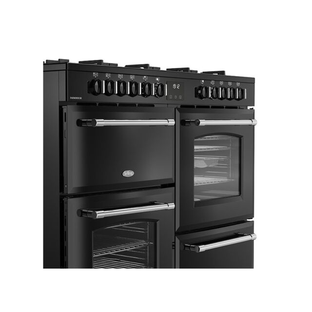 Belling Farmhouse 110cm 7 Burner Gas Hob Double Oven Dual Fuel Range Cooker