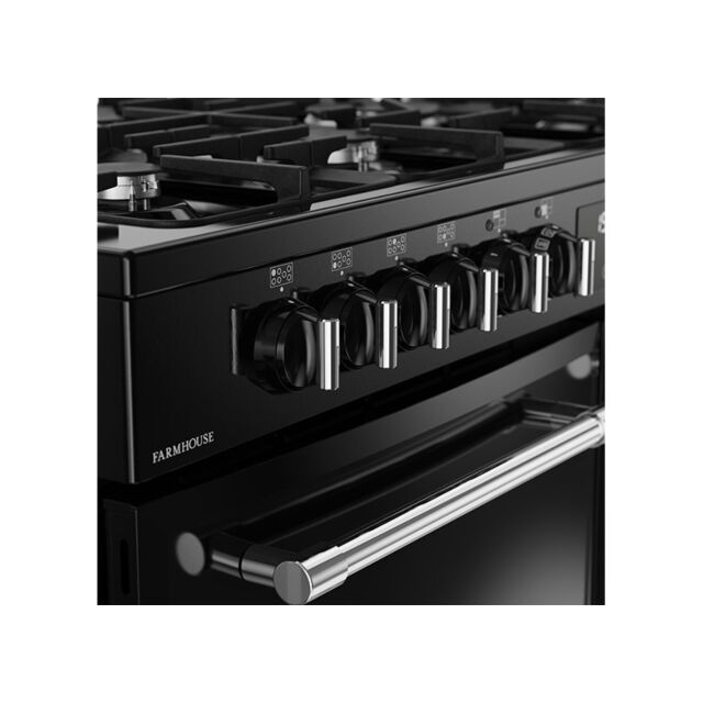 Belling Farmhouse 110cm 7 Burner Gas Hob Double Oven Dual Fuel Range Cooker