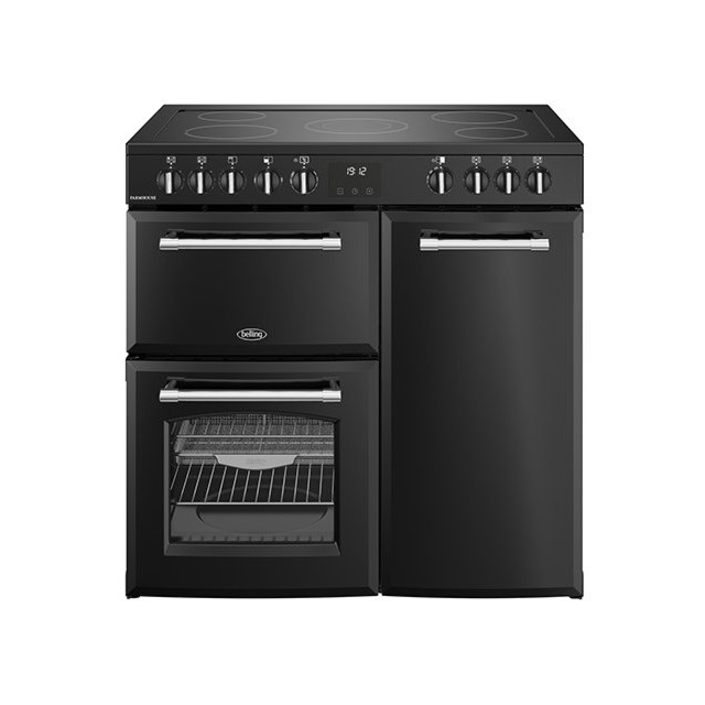 Belling Farmhouse 90cm 5 Zone Ceramic Hob Double Oven Electric Range Cooker