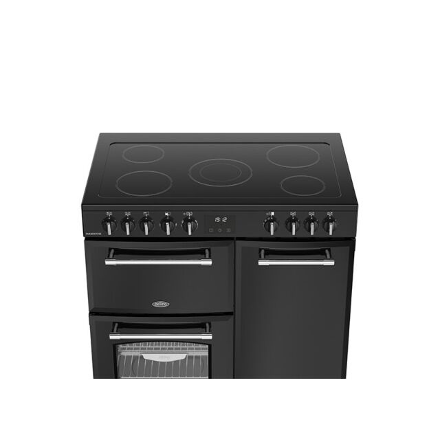 Belling Farmhouse 90cm 5 Zone Ceramic Hob Double Oven Electric Range Cooker