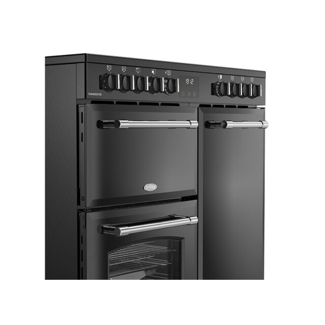 Belling Farmhouse 90cm 5 Zone Ceramic Hob Double Oven Electric Range Cooker