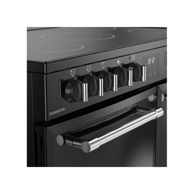 Belling Farmhouse 90cm 5 Zone Ceramic Hob Double Oven Electric Range Cooker