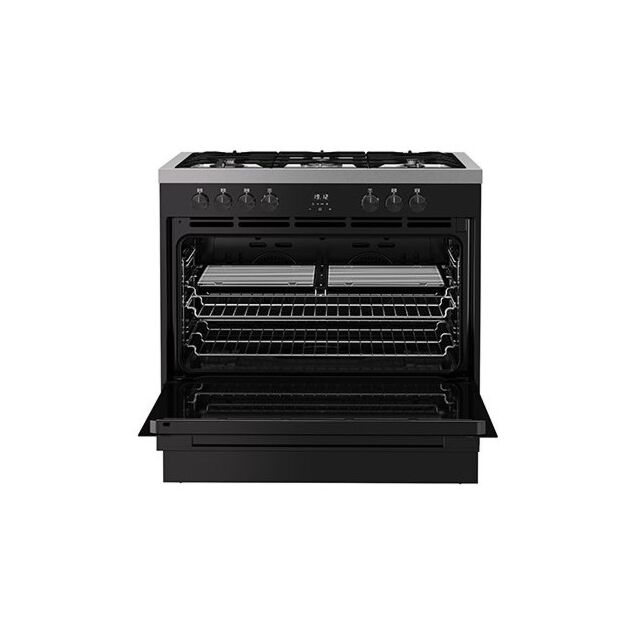 Belling Vision 90cm 5 Burner Gas Hob Single Oven Dual Fuel Range Cooker