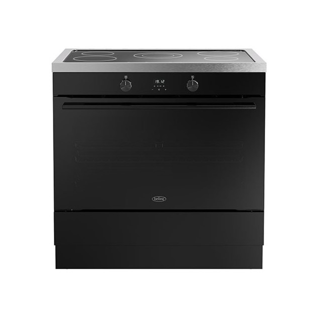 Belling Vision 90cm 5 Zone Induction Hob Single Oven Electric Range Cooker