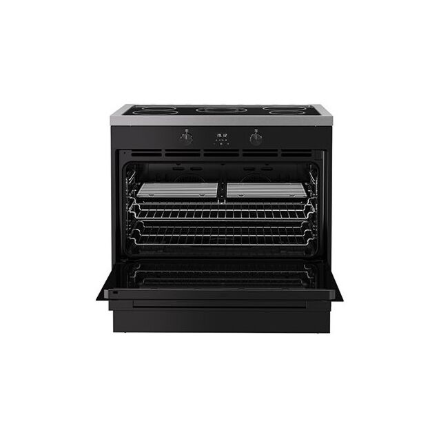 Belling Vision 90cm 5 Zone Induction Hob Single Oven Electric Range Cooker