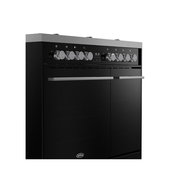 Belling Vision 90cm 5 Burner Gas Hob Double Oven Dual Fuel Range Cooker