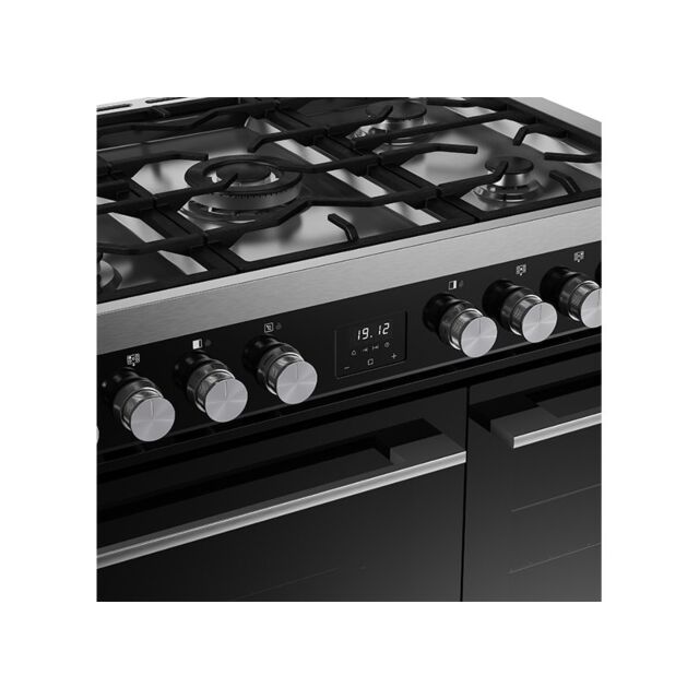 Belling Vision 90cm 5 Burner Gas Hob Double Oven Dual Fuel Range Cooker