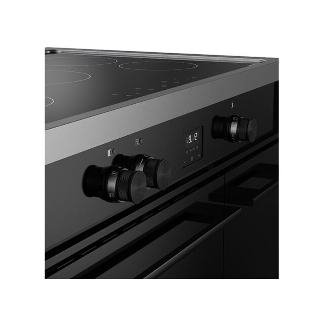 Belling Vision 90cm 5 Zone Induction Hob Double Oven Electric Range Cooker