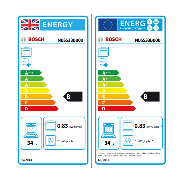 Bosch Series 4 NBS533BB0B Built-Under Fan Assisted Double Electric Oven
