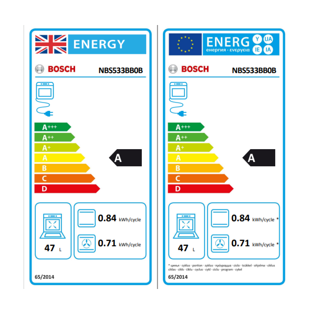 Bosch Series 4 NBS533BB0B Built-Under Fan Assisted Double Electric Oven