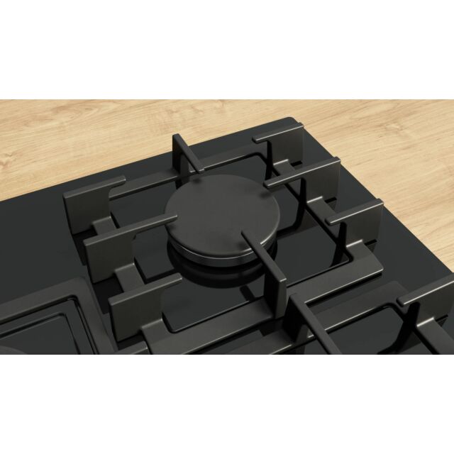 Bosch Series 6 PPQ7A6I40 75cm 5 Burner Black Gas on Glass Hob