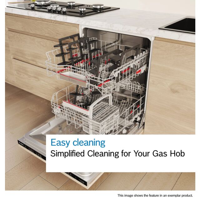 Bosch Series 6 PPQ7A6I40 75cm 5 Burner Black Gas on Glass Hob