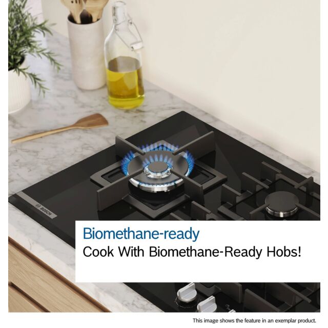 Bosch Series 6 PPQ7A6I40 75cm 5 Burner Black Gas on Glass Hob