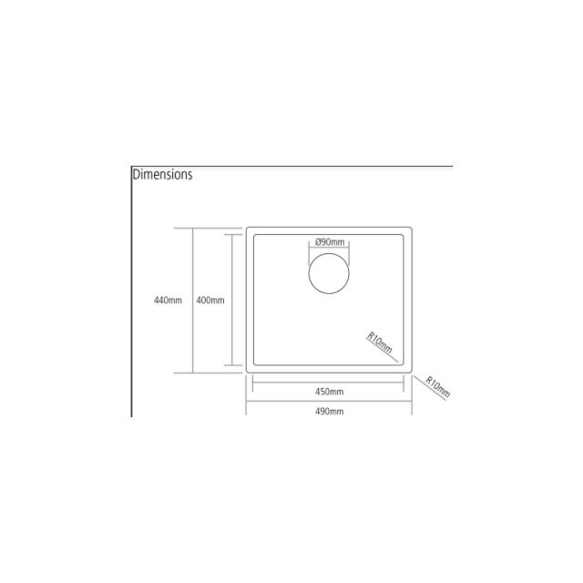 Caple MODE045/GM Inset Or Under-Mounted Sink