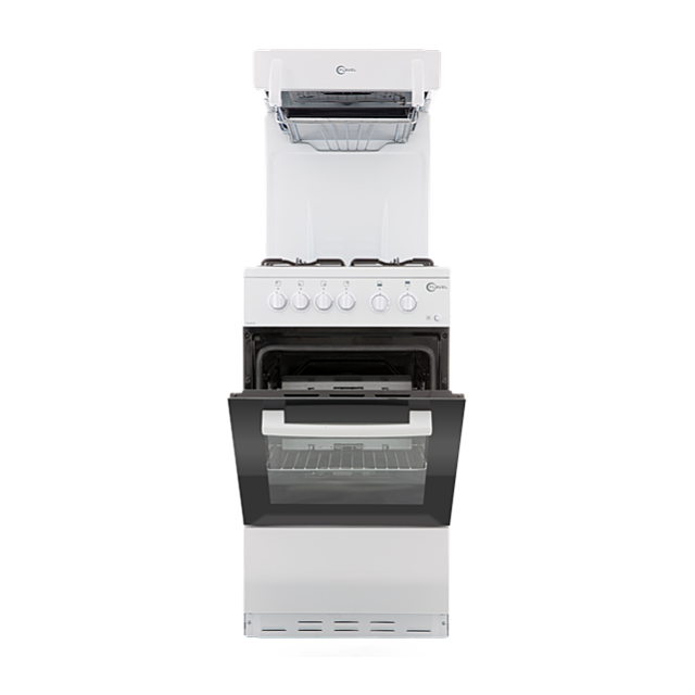 Flavel FHLG51W/M 50cm 4 Ring Gas Hob Single Oven Gas Cooker with Eye-Level Grill