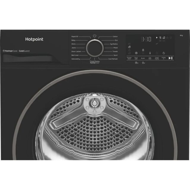Hotpoint CHSD83MBBUK 8kg Heat Pump Tumble Dryer with ColdGuard