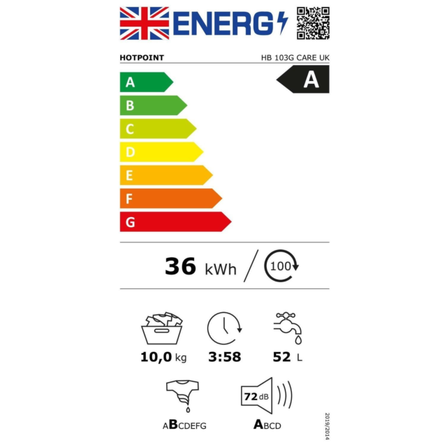 Hotpoint FabricCare HBCA103GCAREUK/M 10kg 1400rpm Washing Machine