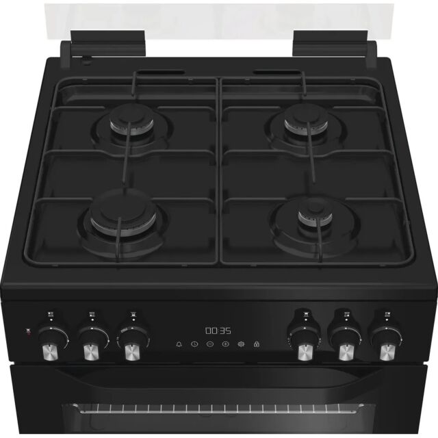 Hotpoint HDD6GDC2B1/M 60cm 4 Ring Gas Hob Double Electric Oven Dual Fuel Cooker