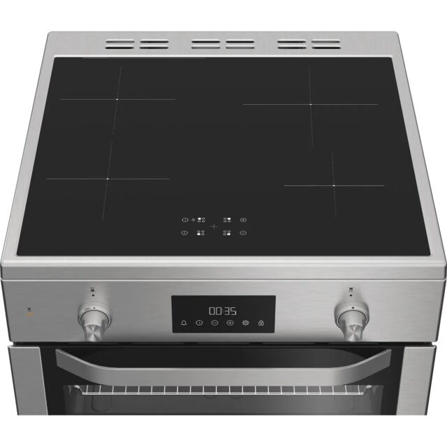 Hotpoint HDE6IDC2X/M 60cm 4 Zone Induction Hob Double Oven Electric Cooker