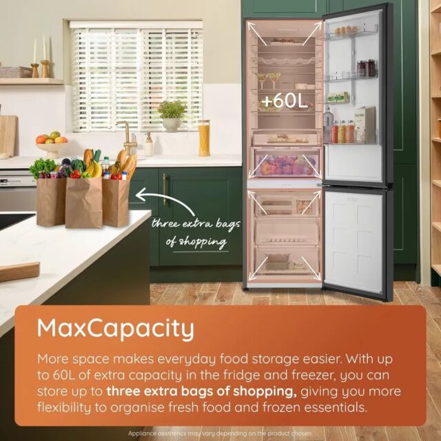 Hotpoint HPK26411XP4UK/M 60cm 70/30 Dual No Frost Fridge Freezer