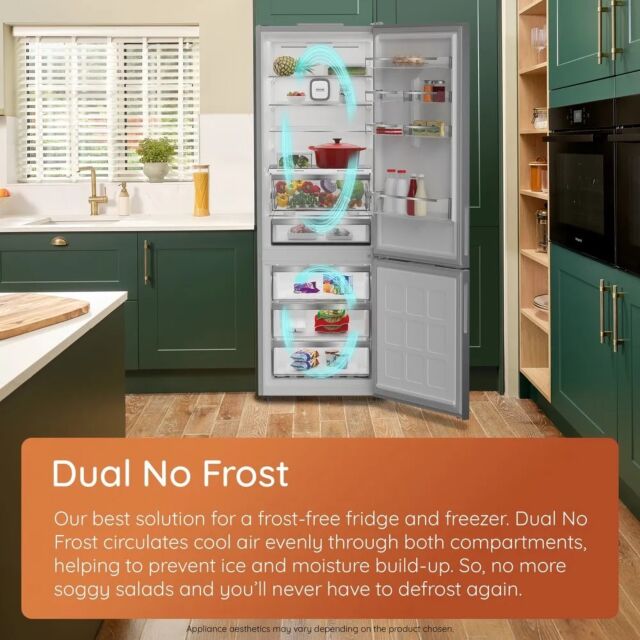 Hotpoint HPK26411XP4UK/M 60cm 70/30 Dual No Frost Fridge Freezer