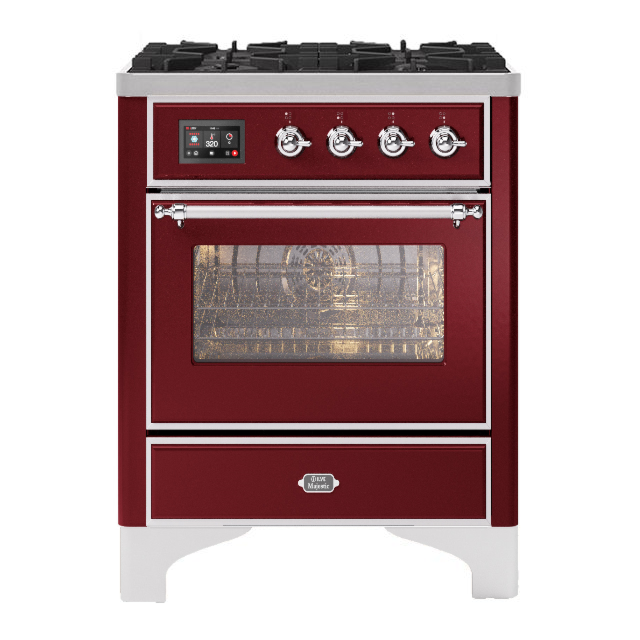 ILVE Majestic Milano 70cm 4 Burner Gas Hob Single Oven Dual Fuel Range Cooker