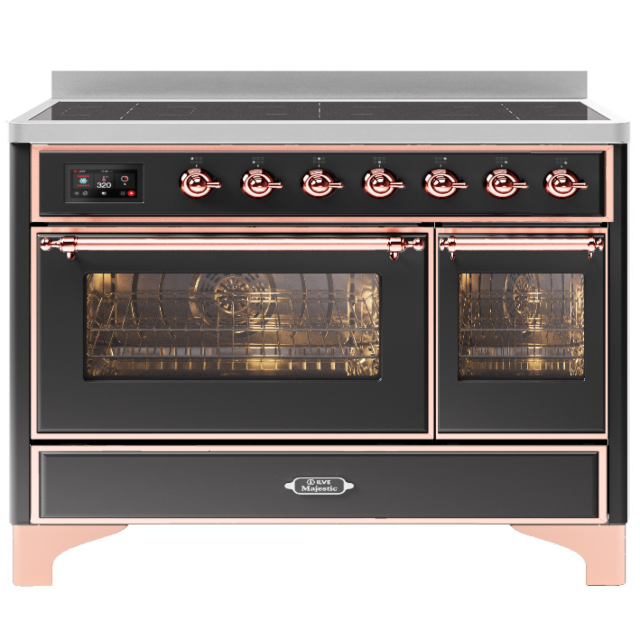 ILVE Majestic Milano 120cm 7 Zone Induction Hob Twin Oven Electric Range Cooker