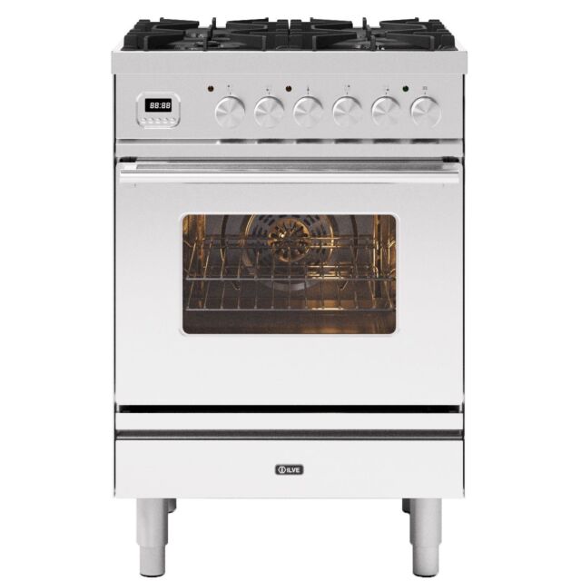 ILVE Roma 60cm 4 Burner Gas Hob Single Oven Dual Fuel Mini Range Cooker