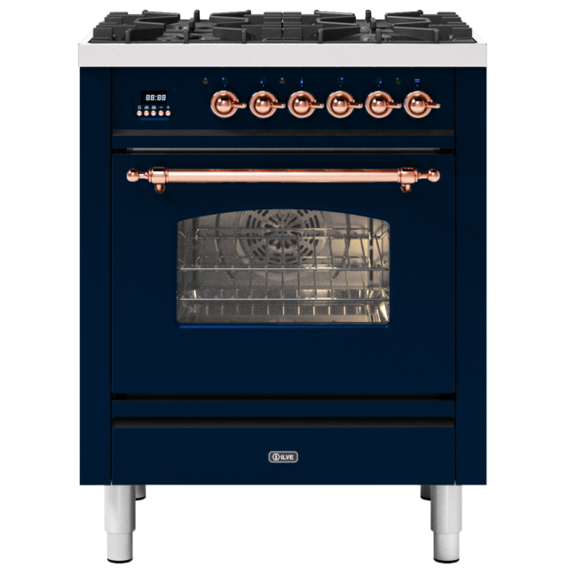 ILVE Milano 70cm 4 Burner Gas Hob Single Oven Dual Fuel Mini Range Cooker