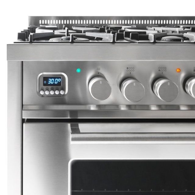 ILVE Roma 100cm 6 Burner Gas Hob Double Oven Dual Fuel Range Cooker