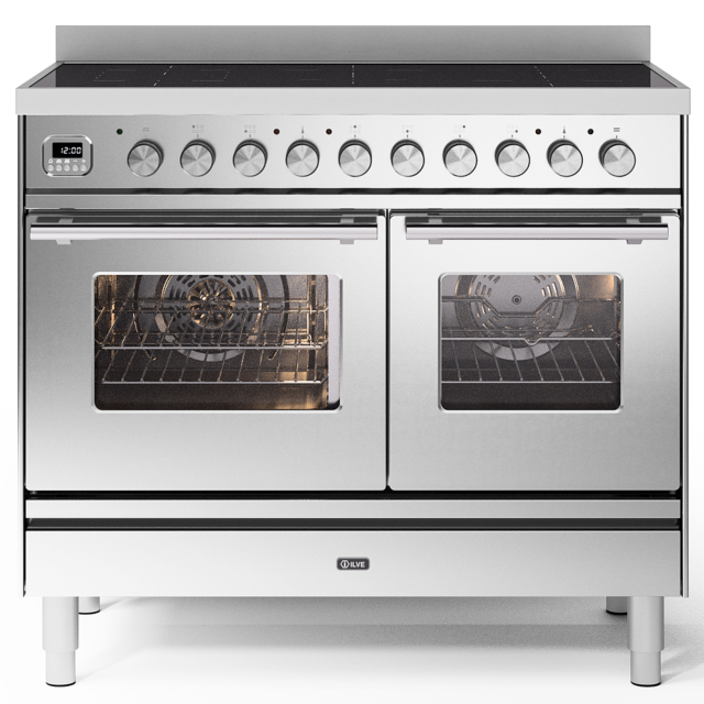 ILVE Roma 100cm 6 Zone Induction Hob Double Oven All Electric Range Cooker