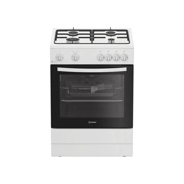 Indesit I6GGMMW/UK//M 60cm 4 Burner Gas Hob Single Oven Gas Cooker
