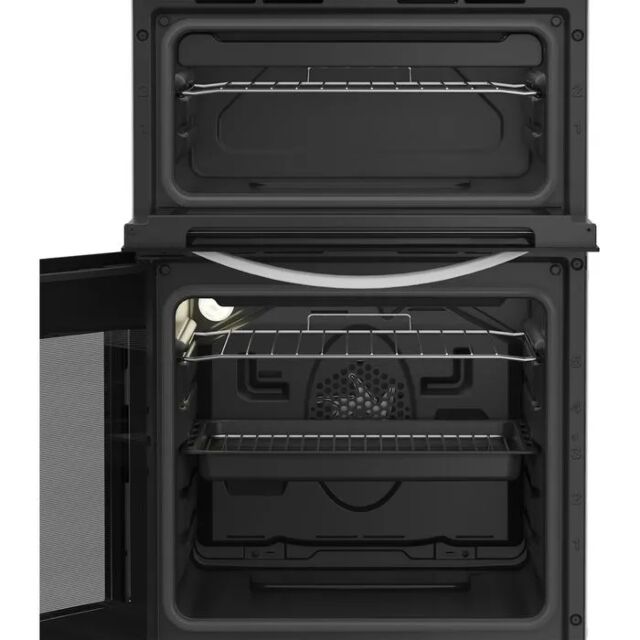 Indesit ITE5EMW/M 50cm 4 Zone Solid Plate Hob Twin Cavity Electric Cooker