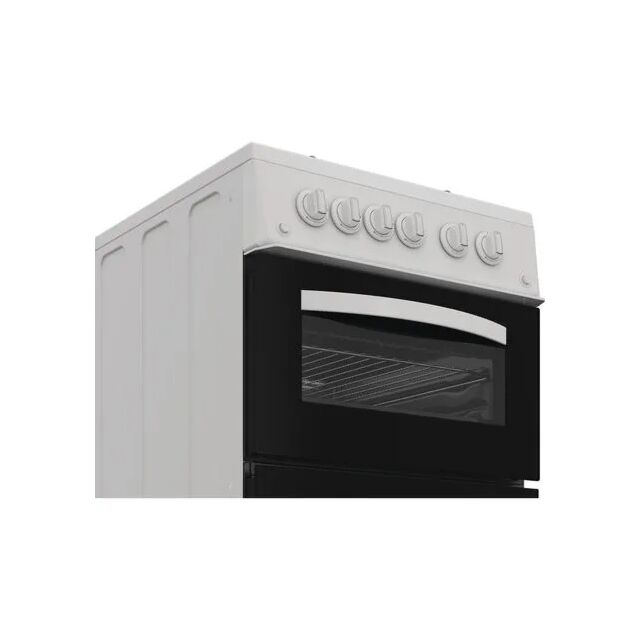 Indesit ITG5GMW 50cm 4 Burner Gas Hob Twin Cavity All Gas Cooker
