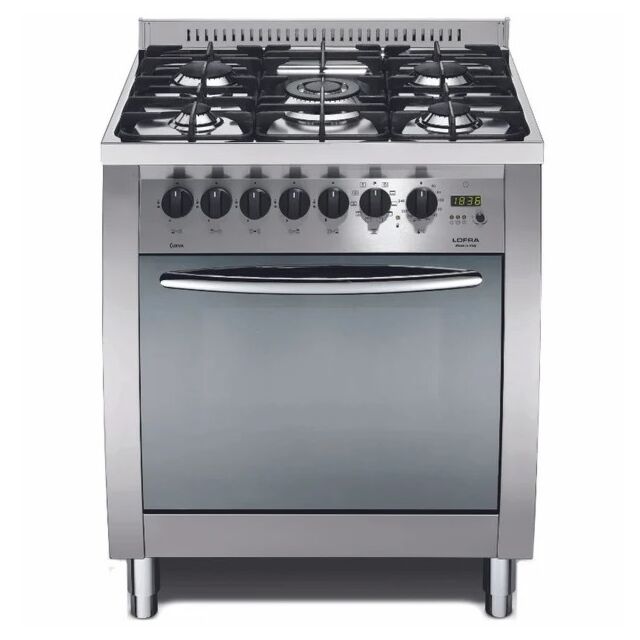 Lofra Curva 70cm 5 Burner Gas Hob Single Oven Dual Fuel Range Cooker