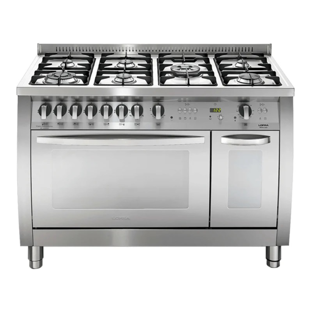 Lofra Curva 120cm 7 Burner Gas Hob Double Oven All Gas Range Cooker