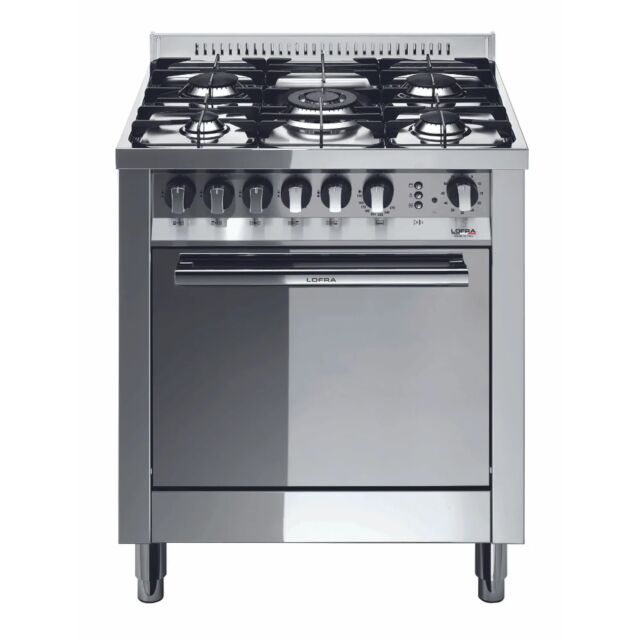 Lofra Maxima 70cm 5 Burner Gas Hob Single Oven All Gas Range Cooker