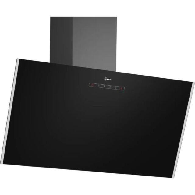 Neff N30 D83IDK1S0B 80cm 3 Speed Black Glass Angled Cooker Hood