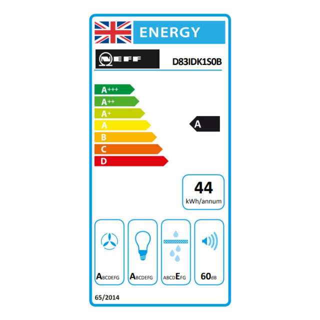 Neff N30 D83IDK1S0B 80cm 3 Speed Black Glass Angled Cooker Hood