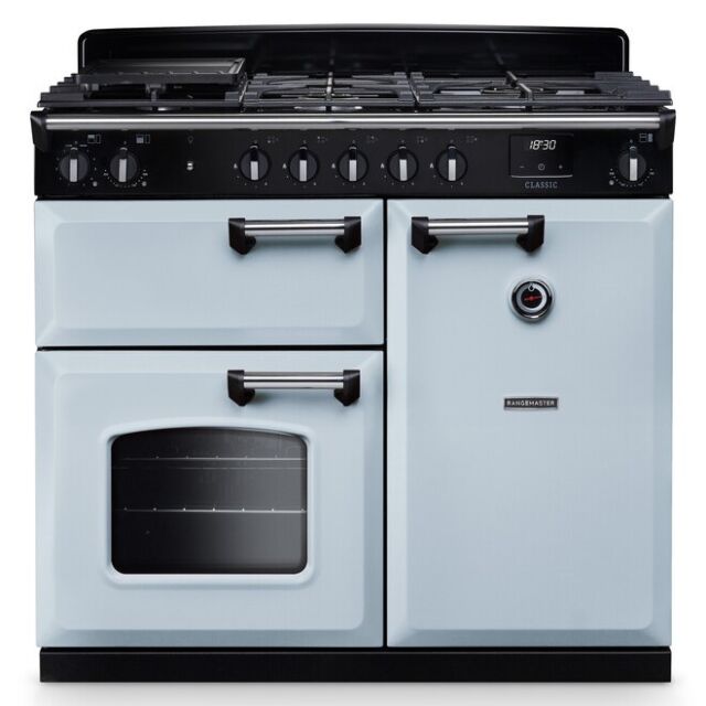 Rangemaster Classic 100cm 5 Burner Gas Hob Double Oven Dual Fuel Range Cooker