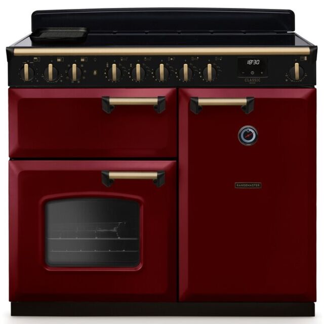 Rangemaster Classic Deluxe 100cm Induction Hob Double Oven Electric Range Cooker