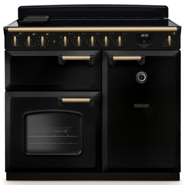 Rangemaster Classic Deluxe 100cm Induction Hob Double Oven Electric Range Cooker